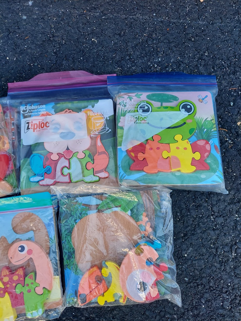 Toddler Wooden Bundle Of 8 Animal Puzzles Sensory Motor Skills Colorful Learning